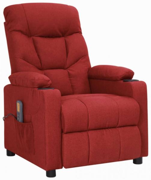 vidaXL Massagesessel Weinrot Stoff [339095]