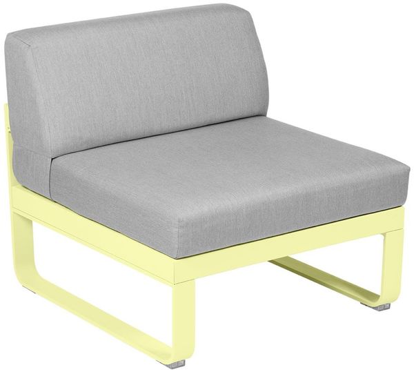 Bellevie Lounge 1-Sitzer Modul A6 Zitronensorbet 79 Flanellgrau Mitte