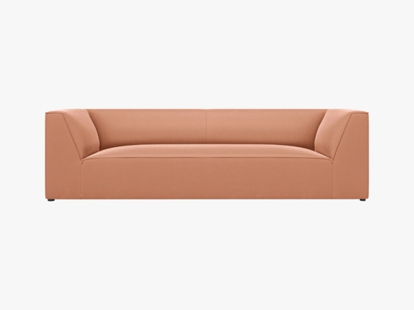 Micadoni Sofa Ruby 3-Sitzer Samt Salvador Rosa