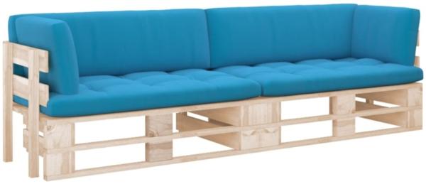 vidaXL 2-Sitzer-Palettensofa mit Kissen Imprägniertes Kiefernholz 3066677