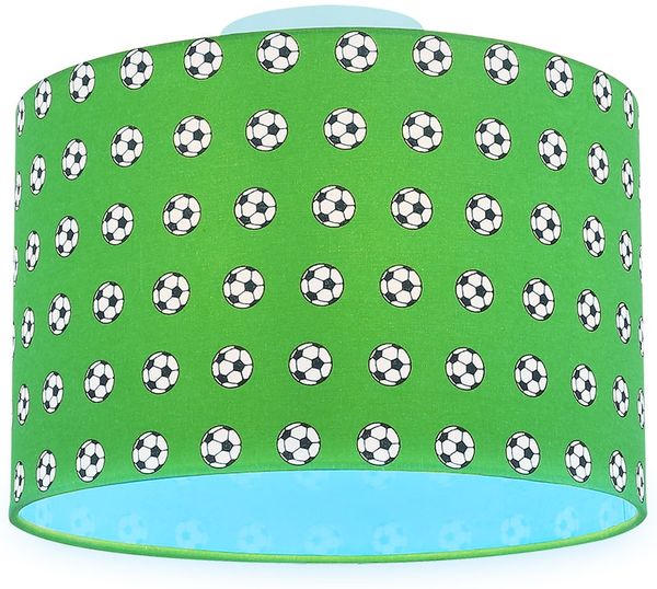 RGB LED Deckenleuchte im Fußballdesign, grün, D 30 cm