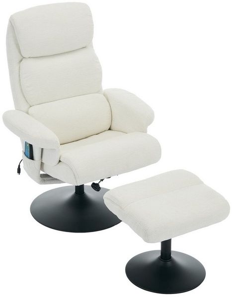 i@home Relaxsessel Relaxsessel mit Massage, Heizfunktion & Hocker, 360° drehbar (2-St, Einzelsessel mit Hocker), 5-Punkt-Massage & Wärmefunktion