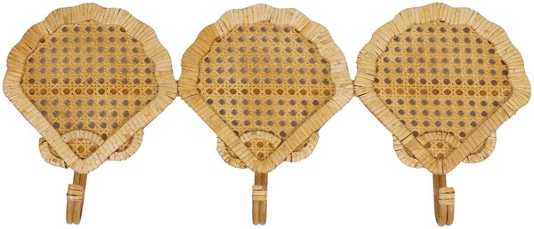 KidsDepot Garderobe Mit 3 Haken - Fardau - Rattan