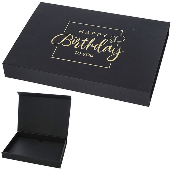 CEPEWA Geschenkbox Geschenkverpackung 'Happy Birthday' Magnetverschluss 32x4,5x23cm