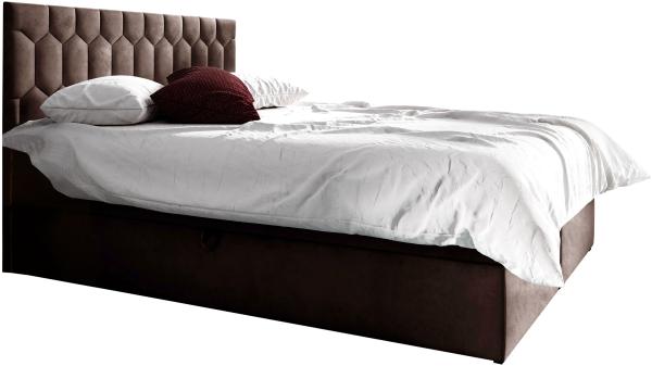 Boxspringbett 'Paremo M24', braun, 140 x 200 cm