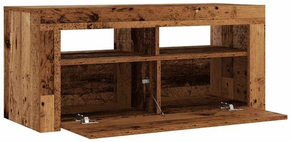 vidaXL TV-Schrank mit LED-Leuchten Altholz-Optik 90x35x40 cm 856321 Bild 10