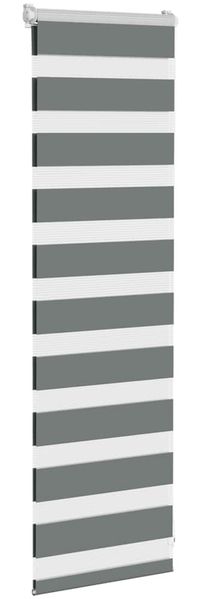 vidaXL Doppelrollo Dunkelgrau 40x100 cm Stoffbreite 35,9 cm Polyester 4014093 Bild 3
