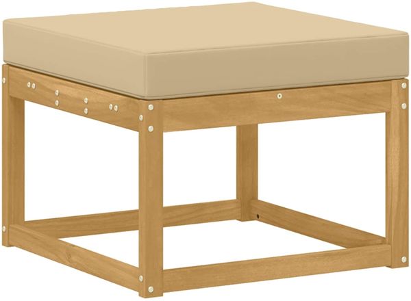 vidaXL Outdoor-Sofagarnitur mit Kissen 6 pcs Weiß und Beige 3387527 Bild 4