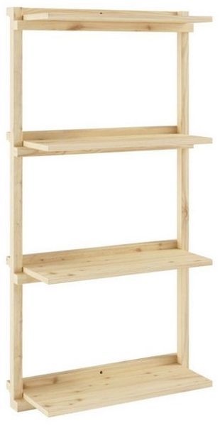 Karup Design Wandregal Groove Shelving Narrow, Wandregal, Aufbewahrung, Deko, Platzsparend, inkl. 4 Abnehmbare Regalböden aus FSC®-zertifiziertem Massivholz