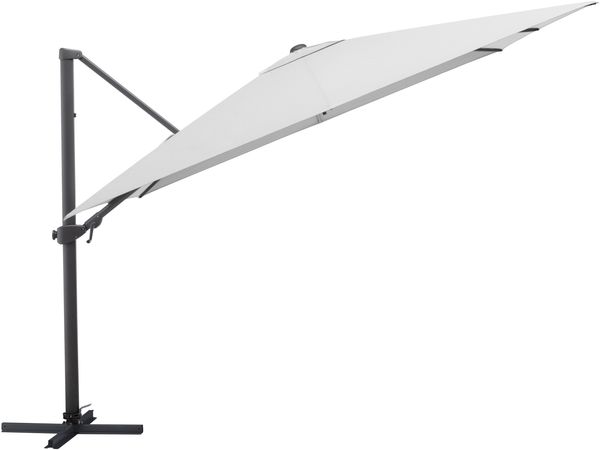 KETTLER EASY TURN Ampelschirm anthrazit matt/hellgrau Aluminium/Polyester mit PU Beschichtung 300 x 300 x 260