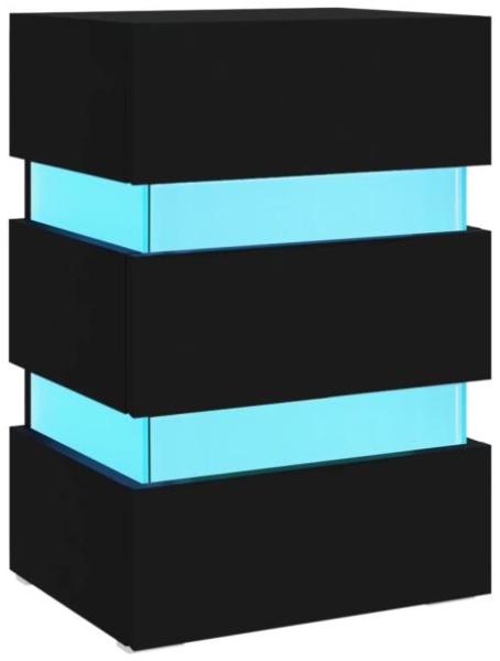 vidaXL LED-Nachttisch Schwarz 45x35x67 cm Holzwerkstoff 326841