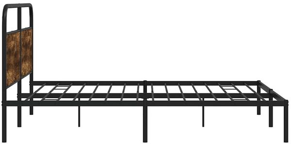 vidaXL Metallbett ohne Matratze Räuchereiche 193x203 cm 3318632 Bild 6