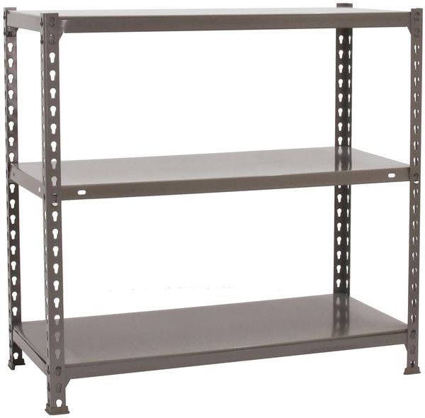 Simon Rack Schwerlastregal, 900 x 900 x 400 mm, Bis 70 kg Belastbar, 3 Verstellbare Ablagen, Kellerregal, Lagerregal, Grau - Ecoclick