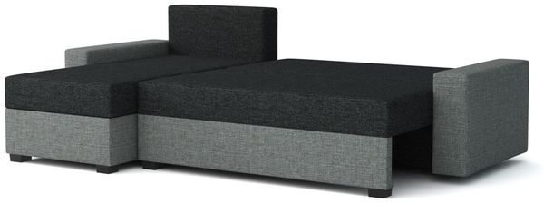 Ecksofa Schlafsofa Sofa AGNETA LUX Stoff Lincoln Dunkelgrau Ottomane Links Bild 4