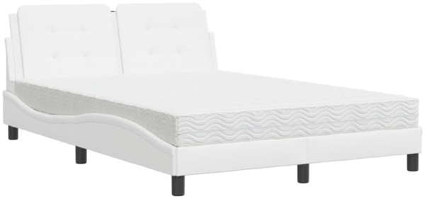 vidaXL Bettgestell ohne Matratze "Zadar" Weiß 120x200 cm Kunstleder 3208853 Bild 8