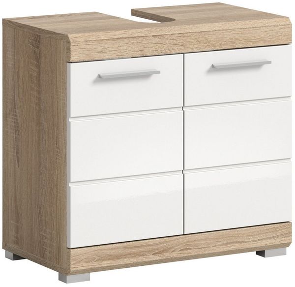 furnling Waschbeckenunterschrank Scott 2 Türen, Unterschrank, Badkommode, Badschrank, Breite 60 cm