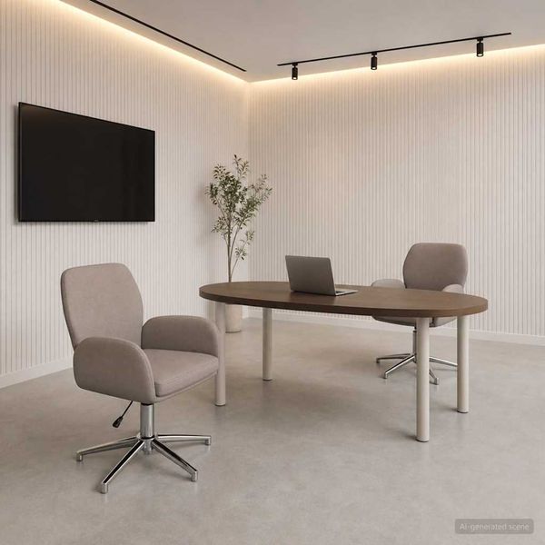 vidaXL Drehstühle 2 Stk. 54 x 58 x 90 cm Taupe Stoff 3428300