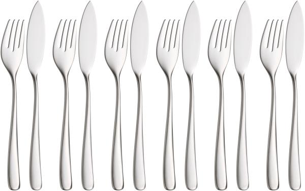 WMF Vision Fischbesteck-Set, 12-teilig, Cromargan protect® 3201112840