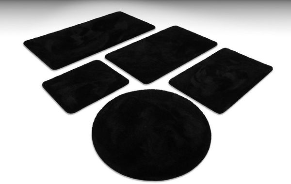 Wecon home Basics Badematte Joris, Höhe 20 mm, rutschhemmend beschichtet, strapazierfähig, Polyester, rund, waschbar, viele Größen, Badezimmerteppich, uni