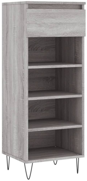 vidaXL Schuhschrank Grau Sonoma 40x36x105 cm Holzwerkstoff 831466