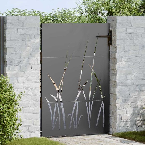 vidaXL Gartentor Schwarz 85 x 150 cm Pulverbeschichteter Stahl 42015866