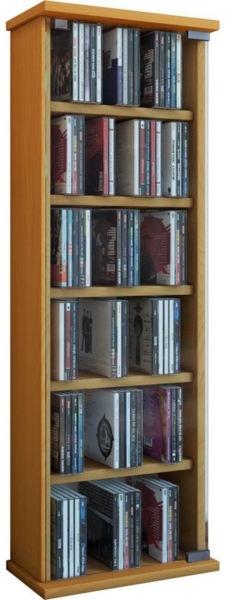 VCM CD / DVD Media Regal Vetro 25203 Buche H. 92 x B. 31 x T. 18 cm