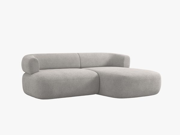 Micadoni 5-Sitzer Ecksofa Jenny Kleine Version Rechts Boucle Now or Never Hellgrau Bild 3