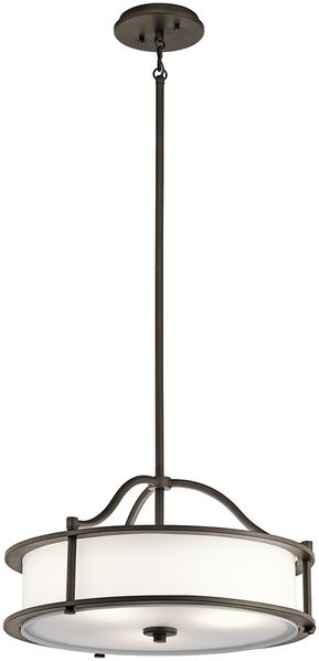 Pendelleuchte, Deckenlampe, Stahl Zinn, D 45,7 cm