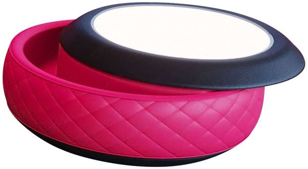 Couchtisch Berlin - Kunstleder - pink-schwarz