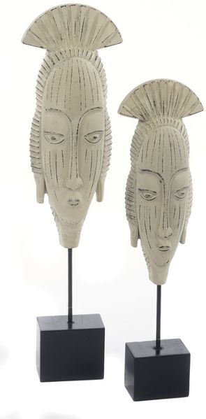 TrendLine Dekofigur Maske 40 cm weiß schwarz