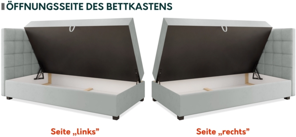 Boxspringbett Lomoxo (Farbe: Manila 16, Größe: 90 x 200) Bild 8