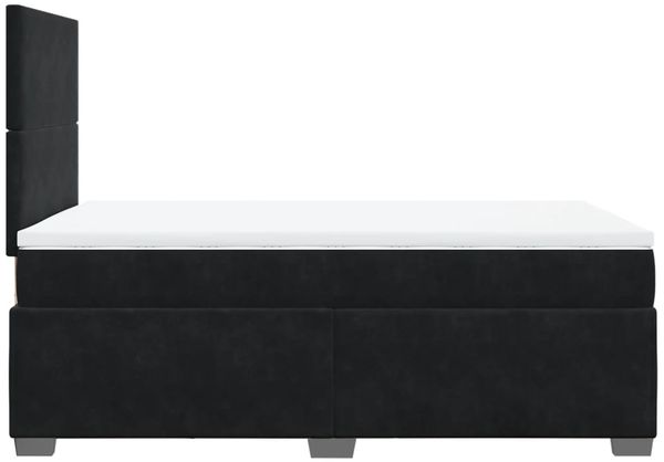 vidaXL Boxspringbett mit Matratze Schwarz 120x190 cm Samt 3293154 Bild 11
