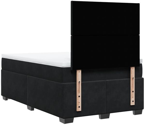 vidaXL Boxspringbett mit Matratze Schwarz 120x190 cm Samt 3293154 Bild 12