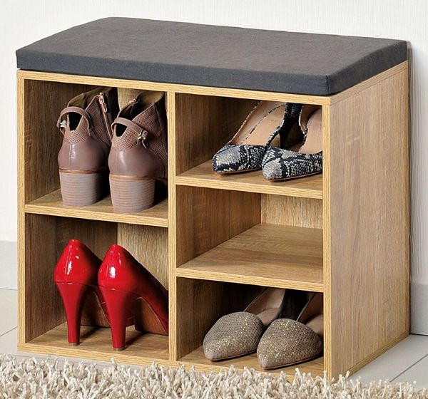 Schuhschrank für Flur, Holzkommode mit Sitz - Kesper