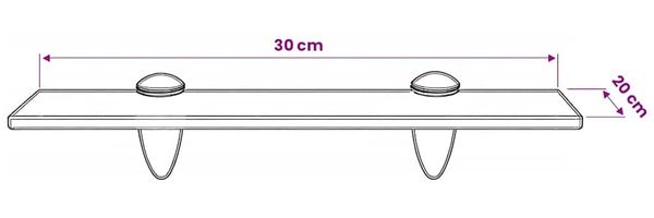 vidaXL Schwebendes Regal, Glas transparent, 0,8 x 20 x 30 cm Bild 5