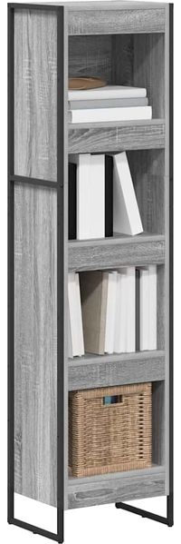 vidaXL Bücherregal Graues Sonoma 40 x 30 x 155 cm Holzwerkstoff 886375 Bild 3