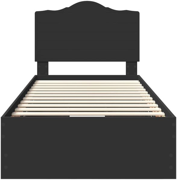 vidaXL Bettrahmen mit Schubladen Schwarz 90 x 200 cm Ingenieurs Holz 3413451 Bild 8