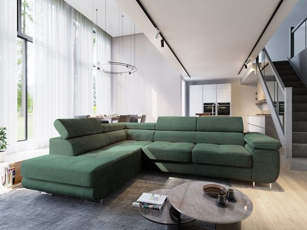 Masseno Ecksofa APIRO mit Schlaffunktion L-Form, Sofa mit Bettkasten