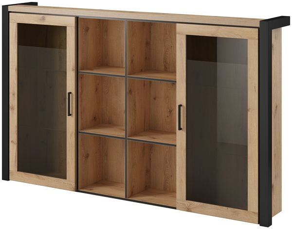 Esszimmer Buffetschrank Set ACCRA-83 in Taurus Eiche Nb. mit LED Beleuchtung, B/H/T: ca. 180/200/41 cm Bild 5