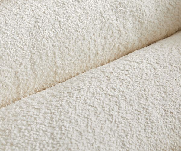 Drehstuhl Jada-Flex Bouclé Weiß Fußkreuz Graphit 360° drehbar Wippfunktion Taschenfederkern Bild 3