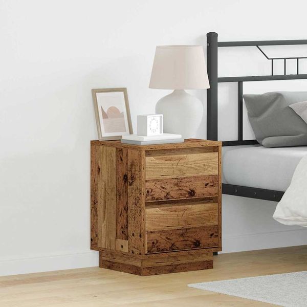vidaXL Nachttisch 2 pcs Altholz 39 x 34,5 x 50 cm Holzwerkstoff 869623