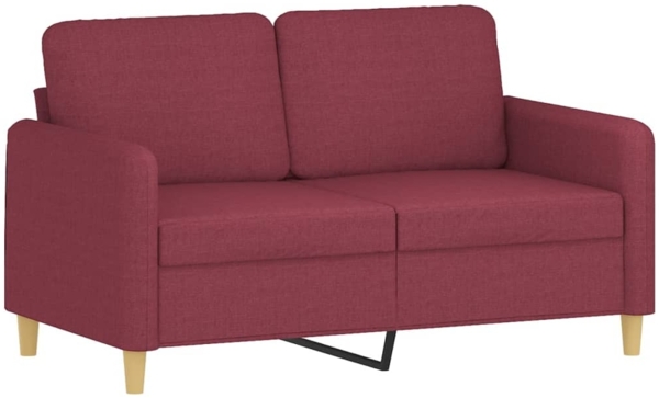 vidaXL 3-tlg. Sofagarnitur mit Kissen Weinrot Stoff 3202116 Bild 2