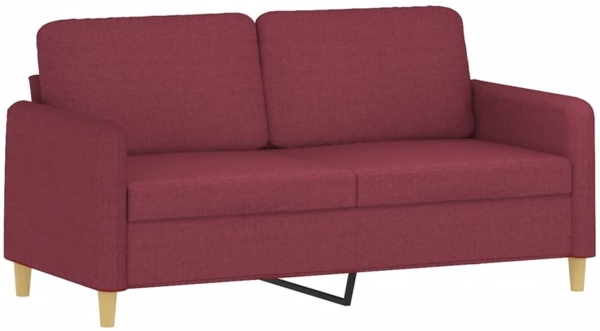 vidaXL 3-tlg. Sofagarnitur mit Kissen Weinrot Stoff 3202116 Bild 3