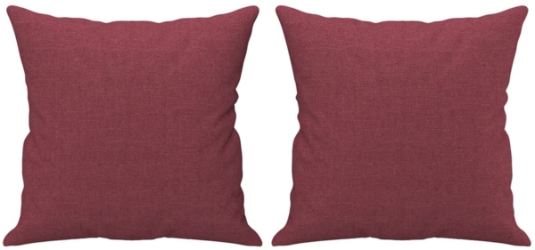 vidaXL 3-tlg. Sofagarnitur mit Kissen Weinrot Stoff 3202116 Bild 7