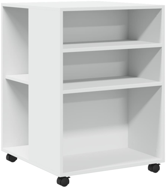 vidaXL Beistelltisch mit Rollen Weiß 55x60x78 cm Holzwerkstoff 853155