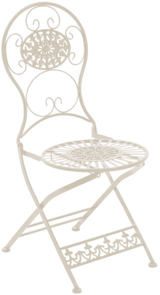CLP Eisen Klappstuhl Mani im Jugendstil,antik-creme