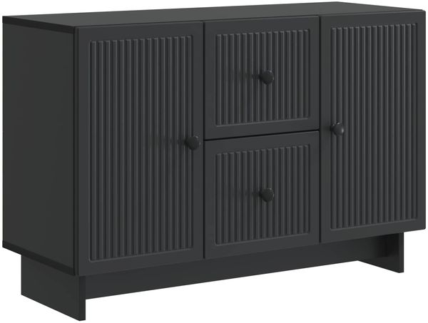 vidaXL Sideboard Schwarz 89 x 34,5 x 60 cm Holzwerkstoff 893966