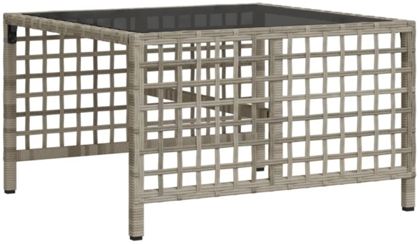 vidaXL 3-tlg. Garten-Ecksofa-Set mit Kissen Hellgrau Poly Rattan 365449 Bild 7