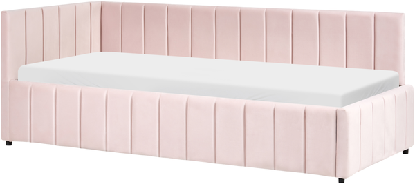 Tagesbett Samtstoff LISIEUX 90x200 cm Pastellrosa