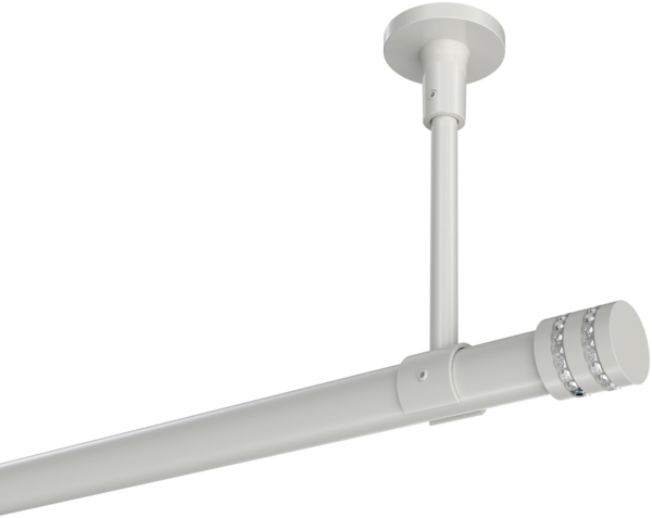 Gardinenstangen-Set Sonette Estana 160 cm, 1-läufig, 20 mm Ø Weiß